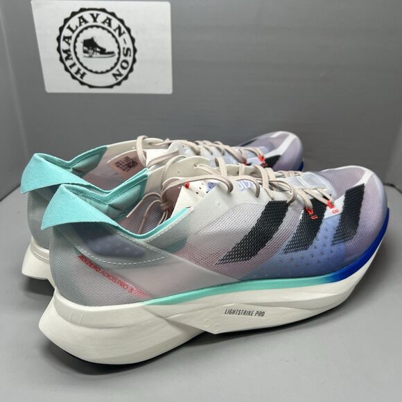 Adidas ADIZERO ADIOS PRO 3 Running Shoes Aurora Ink/Flash Aqua IE6237 Men Sz 14 main image 8
